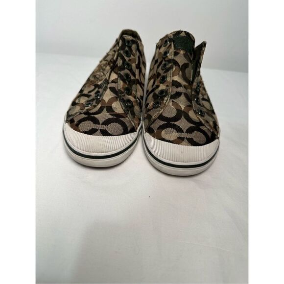 COACH Keeley signature camo low top women’s canvas slip on shoe sz 6.5B #229 - Picture 2 of 9